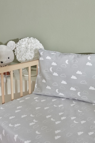 Karaca Home Bebek Cloudy Yastık Çarşaf Set Gri 200.22.11.0229