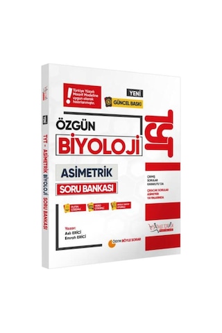 2026 YKS-TYT Asimetrik BİYOLOJİ Özgün Soru Bankası Yeni Nesil Dijital Çözümlü Asimetrik Yayınları