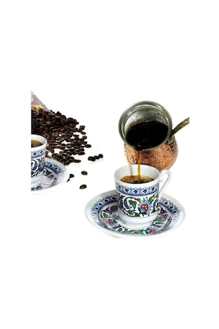 Güral Porselen 6 Kişilik Topkapı Kahve Fincan Takımı Gz12Ckt
