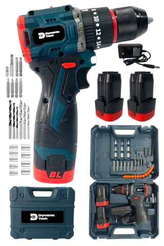 Dynamic Tech DT-84 Çift Akülü Kömürsüz Darbeli Şarjlı Matkap