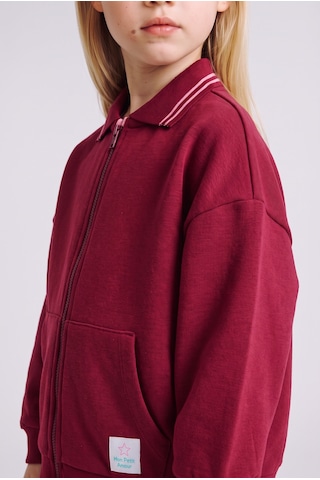 Defacto Polo Yaka Cepli Kalın Sweatshirt Hırka Kız Bebek I0629a526aubr239 Bordo-br239