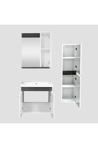 Karen Banyo New Bahar 60 Cm Banyo Dolap Boy Dolap Hediyeli Beyaz