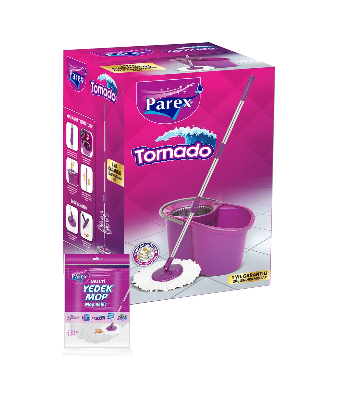 Tornado Otomatik Temizlik Seti Yedek Mop Hediyeli
