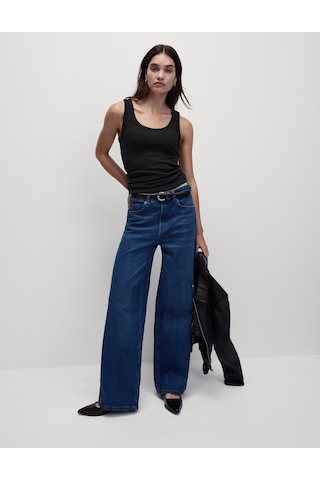 Marks & Spencer Pamuk Karışımlı Ribana Slim Fit Atlet Siyah