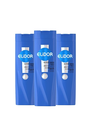 Elidor 2'si 1 Arada Kepeğe Karşı Etkili Şampuan 3 x 400 ML