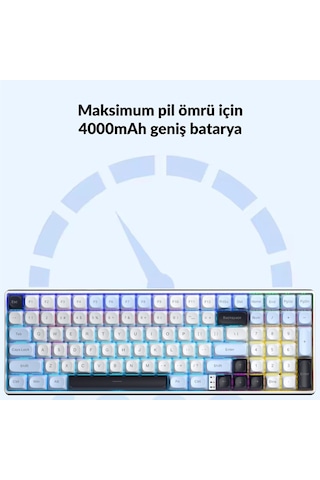 Aula S100 Pro Rgb Mekanik Hot Swap Brown Switch Mavi Kablosuz Gaming Klavye