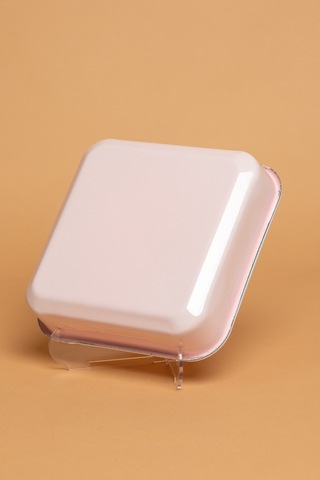 Rosa Di Verona Emaye Kare Pembe Fırın Kabı Ebutay Pembe