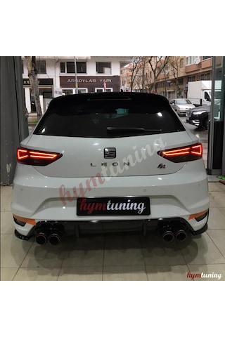 Seat Leon Aero Tampon Flap Seti Sağ + Sol Parlak Siyah