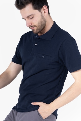 Yıldırımlar T-shirt %100 Pamuk Polo Yaka Fleto Cepli %100 Pamuk Lacivert