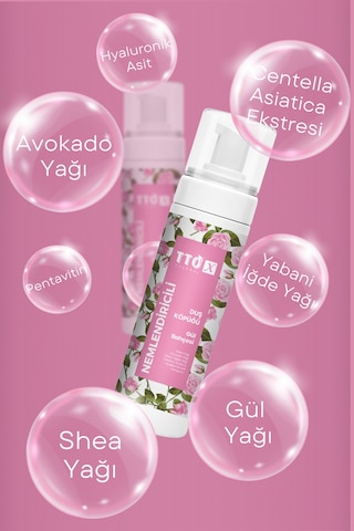 Tto -X Nemlendiricili Duş Köpüğü Gül Bahcesi 200Ml