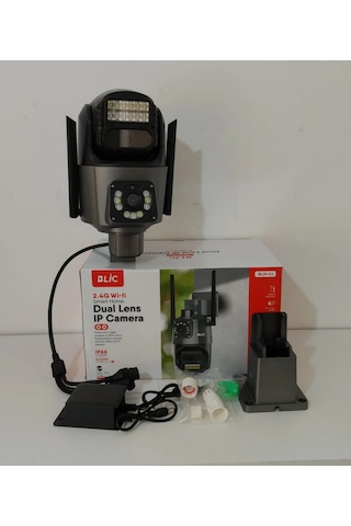 2+2 Mp Hd 4k Ip Kamera Wifi Özellikli Hareket Takipli Gece Sensörlü Güvenlik Kamerası Blm-61