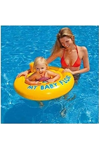 Intex My Baby Float Oturaklı Bebek Flatörü 70 Cm Çocuk Havuz Ve Deniz Simidi 6-12 Ay M-56585