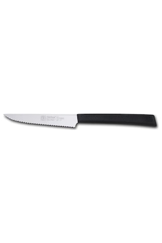 61107 - Sürmene Lazerli Tırtıklı Biftek / Steak Bıçağı 12 Cm 001 Siyah