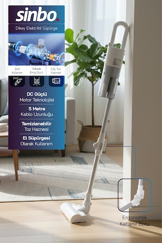 Sinbo SVC-8629 Kablolu Dikey Elektrikli Süpürge