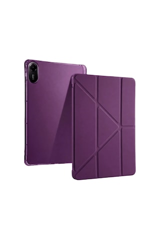 Xiaomi Redmi Pad 2 Kalemlikli Mars Tablet Kılıfı - Mürdüm Diğer