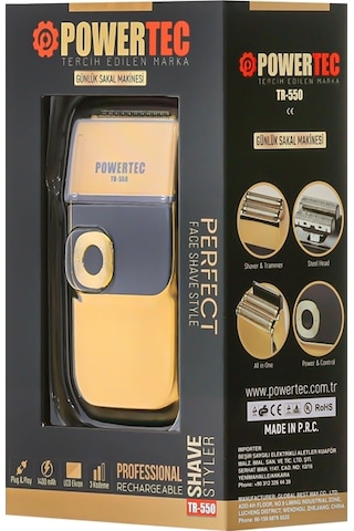 Powertec TR-550 Saç & Sakal Kesme Makinesi Rose Gold