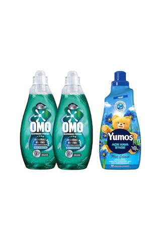 Yumoş Yumuşatıcısı Mavi Gelincik 1440 Ml X1 Omo Kötü Koku Karşıtı Beyaz Ve Renkliler 1480 Ml X2 Diğer