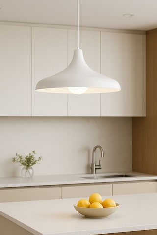 Aura Metal Tekli Beyaz Sarkıt Avize Retro Rustik Model Avize