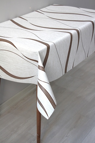 Astarlı Silinebilir Pvc Muşamba Masa Örtüsü 151-a-kahve