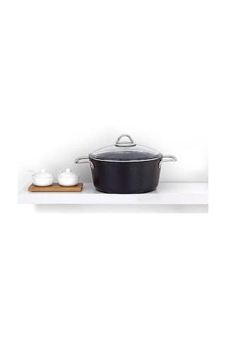 Pro Plus 24 Cm Titanyum Kaplama Derin Tencere - Pyrex Cam Kapaklı - Yanmaz Yapışmaz Gri Pro Plus 24 Cm Titanyum Kaplama Derin Tencere - Pyrex Cam Kapaklı - Yanmaz Yapışmaz Gri