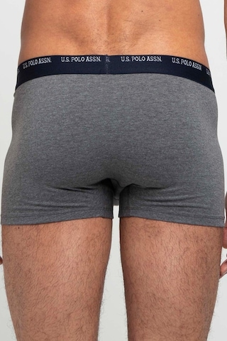 U.S. Polo Assn. Erkek Gri Melanj - Lacivert 2 Li Boxer 80350