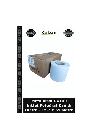 Delux Serisi Mitsubishi Dx100 Inkjet Fotoğraf Kağıdı Lustre - 15.2 X 65 Metre Ofis Stüdyo Sanat