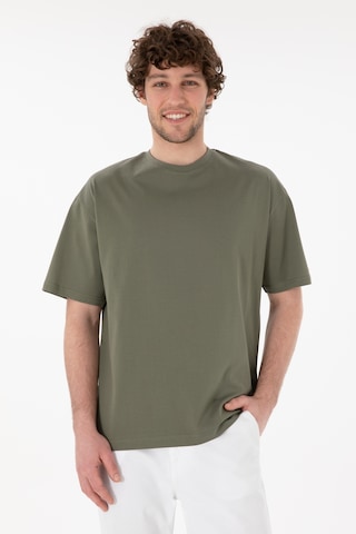U.S. Polo Assn. Erkek Comfort Fit Bisiklet Yaka Vizon Merserize Basic Tişört 50313089-VR052