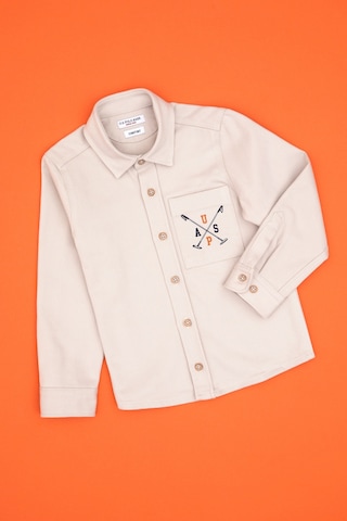 U.s. Polo Assn. Erkek Çocuk Taş Gömlek Desenli 50316681-vr049 Tas