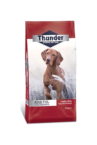 Thunder Kuzu Etli Pirinçli Yetişkin Köpek Maması 15 KG