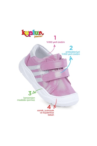 Kaptan Junior İlkadım Hakiki Deri Kız Bebek Ortopedik Ayakkabı İmsk 550 Fuşya