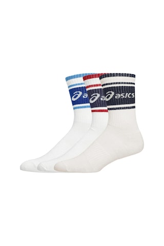 Asics 3 Pack Logo Crew Renkli 3lü Tenis Çorabı Renkli