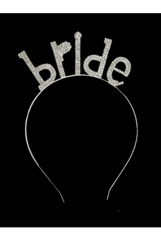 Bride Metal Kristal Taşlı Taç Bekarlığa Veda Nedime Tacı Çok Renkli