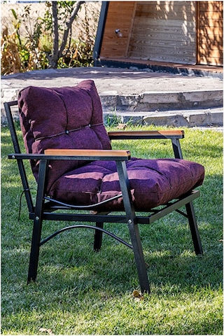 Btkconsept Tarz Model 2+1+1 Masa Bahçe Balkon Takımı Bordo