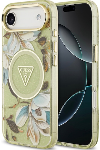 Apple Uyumlu iPhone 17 Air Kılıf Guess Lisanslı M-safeli Iml Baskılı Üçgen Logolu Metal Kamera Çerçeveli Siyah Siyah