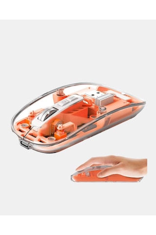 Çift Modlu Kablosuz Bluetooth 5.0 + 2.4ghz Mouse 3 Cihaz Bağlantılı, Hızlı Geçiş Düğmeli Najmaddin