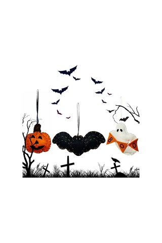 Cadılar Bayramı Asma Kolye Komik Kuşak Hayalet Pumpkin Bat Mini Süsleri Mantel Penceresi İçin Uygun