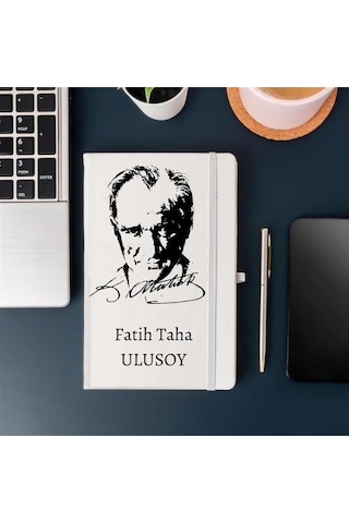 Kişiye Özel Atatürk Süliet Tasarımlı  Defter