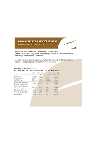 Antalya Reçelcisi 250g Sürülebilir Parçacıklı Yer Fıstığı Ezmesi
