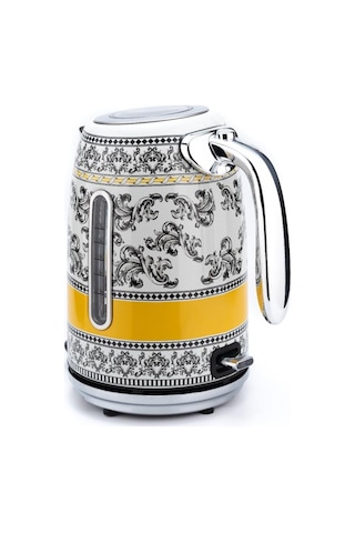 Berghoff Gem Royal Margery 1.7 Litre Sarı Siyah Desenli Su Isıtıc