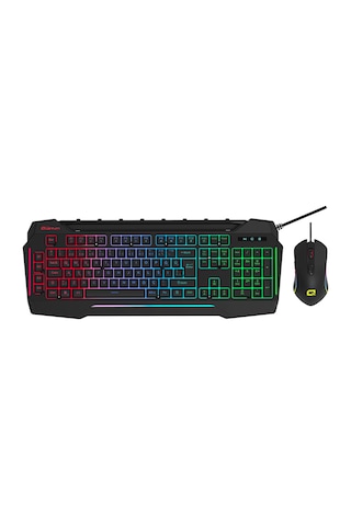 Quantum Dualstrike Kablolu Usb Q Trk Rgb Gamıng Klavye - Mouse Set Optik