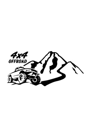 One Vıp Sale 4x4 Off Road Ve Dağlar Duvar Dekor Sticker 40 X 20 Cm Mukavemetli
