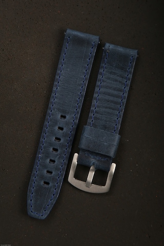 Hakiki Deri 20mm Akıllı Pimli Saat Kordonu Lacivert 88047708