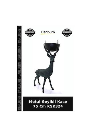 Özel Üretim Dekoratif Salon Sofra Aksesuar Metal Geyikli Kase 75 Cm Ksk324