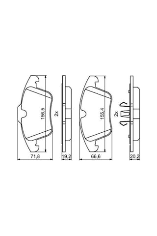 Volvo V60 2.0 D3 2010-2018 Bosch Ön Balata Netpar24123 D5204t2-d5204t7