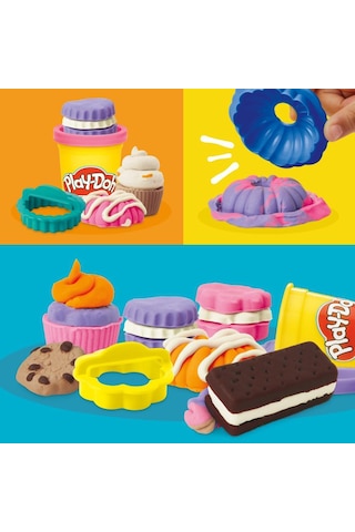 Play Doh Yiyecek Şekilleri Oyun Hamur Seti G1609 G1615 Fırın renkli