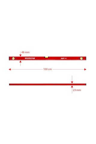 Rox 0351 Mıknatıslı Alüminyum Su Terazisi 100 Cm