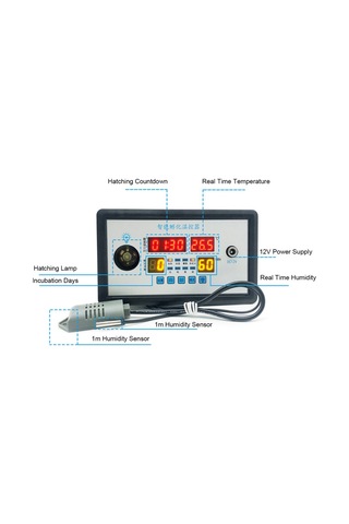Zfx-w9002 Digital Temperature Humidity Controller For Incubation Home Use Intelligent High Accuracy Hatching Temp Humidity Control Thermostat
