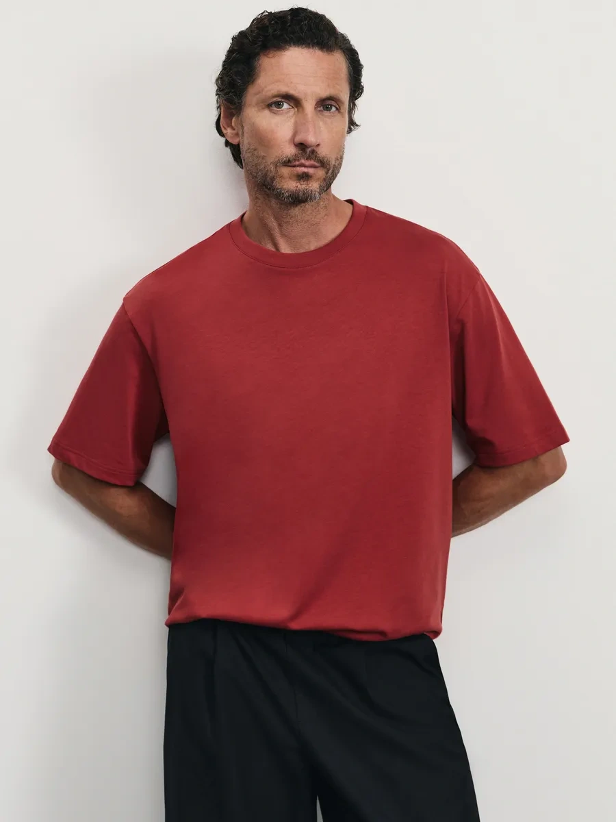 Zarına Pamuklu Temel Oversize Düz Renk Tişört 471320612 Sütlü