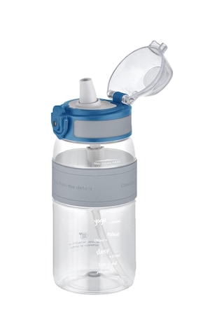 Isırılamaz 440 Ml Silikon Gövde Tritan Su Matarası Çok Renkli