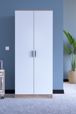 Abete-2 Kapılı Geniş Atlantik Çam/beyaz Gardırop